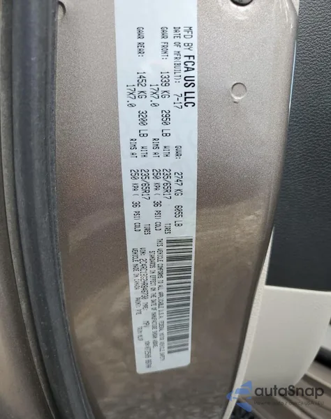 2017 Chrysler Pacifica Touring L из США, поврежденный, VIN 2C4RC1BG2HR846730